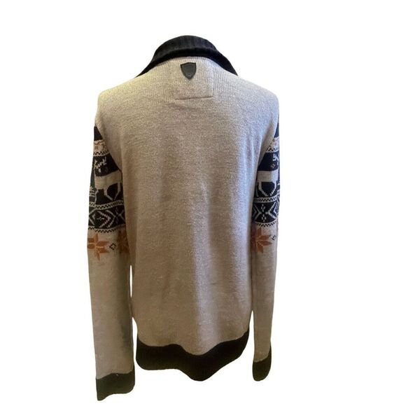 Soul Star Full Zip  Mock Collar Multi-Color Winter Design Cardigan Size X-Large - Picture 16 of 16